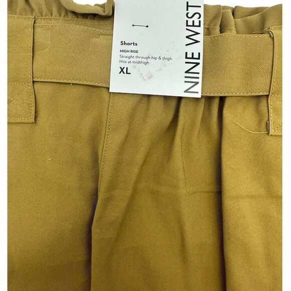 Nine West Women's High Rise Paperbag Shorts zipper closure with button SZ XL NEW - Picture 8 of 8